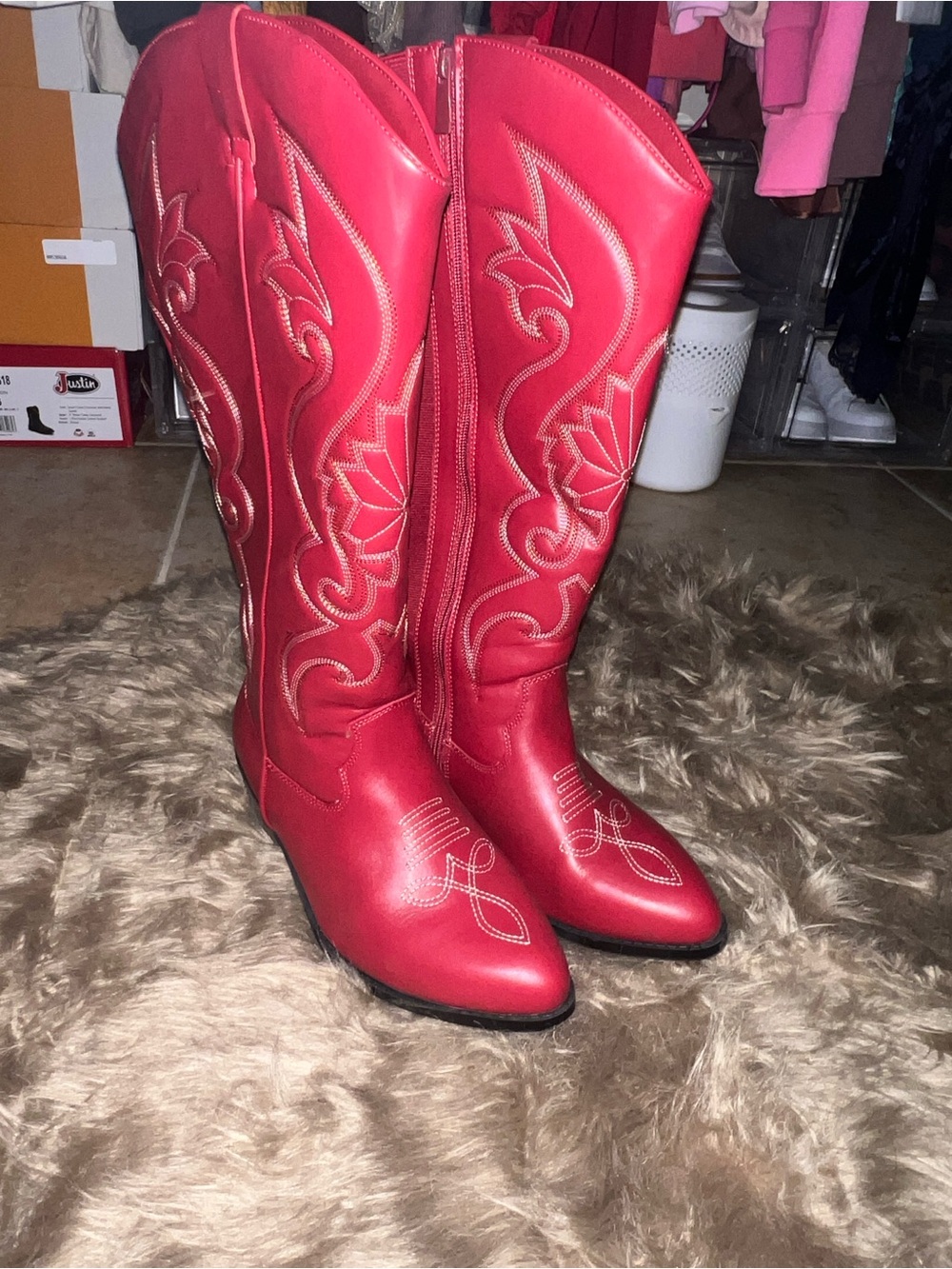 Torrid Women’s Red Western Cowboy Boots - Fashion Knee-High Riding Style